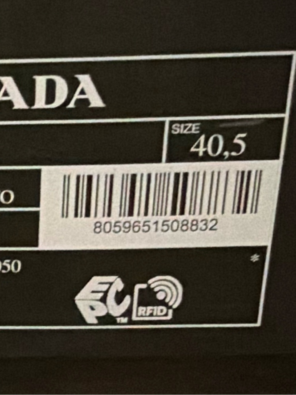 Prada Box Label — Bianco Deserto (Desert White) never been worn ,